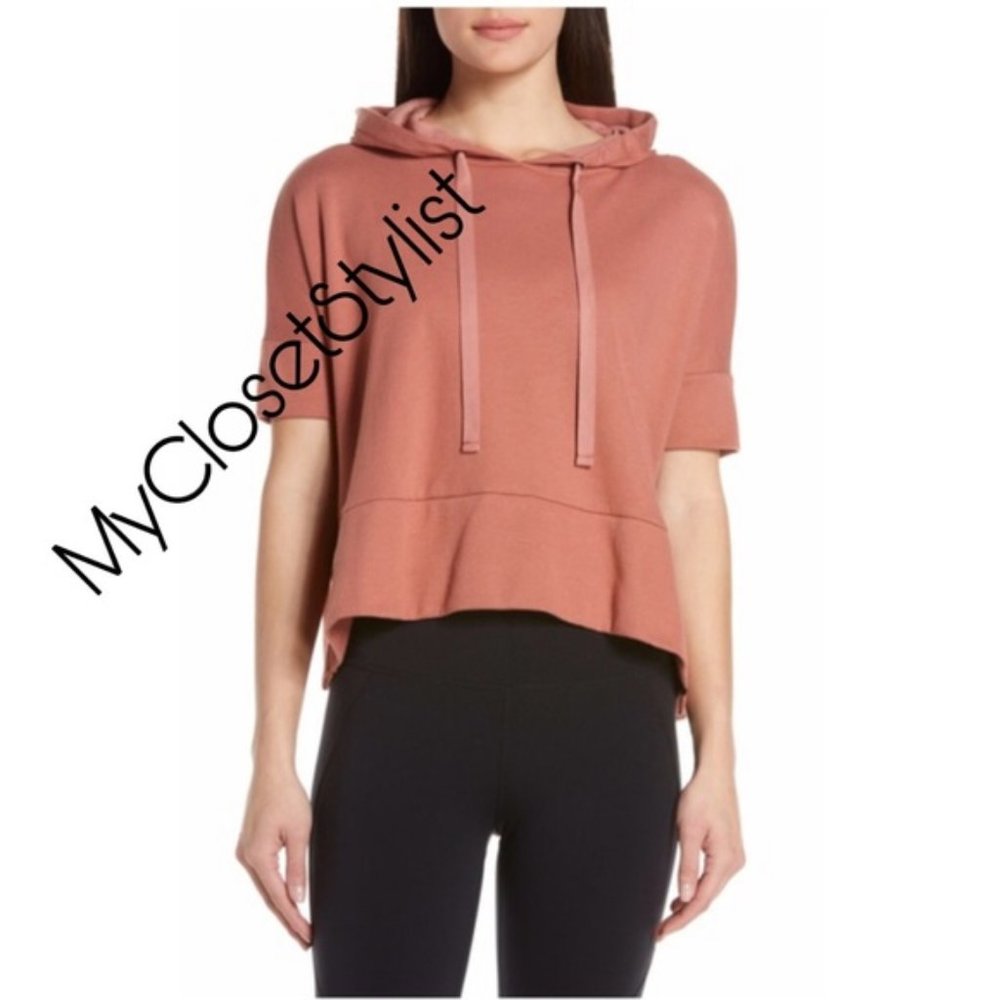 NEW! VARLEY Hoodie Athleisure Pullover COMFY! xs dusty pink rose gym yoga